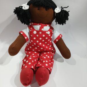 Boneca de Pano Morena Tina 44cm